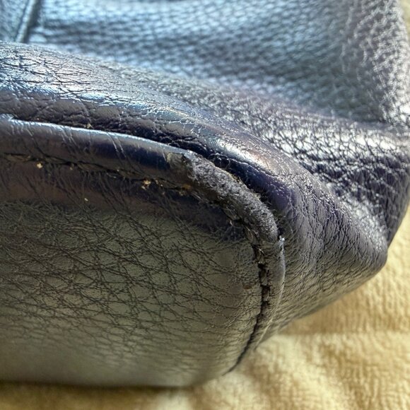 Anne Klein Navy Blue Textured Bag - 10" x 12" - Picture 10 of 10